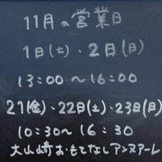 2025.11.1
こんにちは
あずきるんです

本日営業しています
明日も営業します
13:00〜16:00

11月の営業日
1日(土)・2日(日)
13:00〜16:00

11月21日(金)〜23日(日)
大山崎おもてなしアンヌアーレ
に参加しまーす！
場所　あずきるん

@tou_fujimotoik 陶器
@gadget_kei 写真
の作品の他、手作り布小物など
そして、
@kami.hako さんのカルトナージュのかわいい小さなお家と
@kehare.bake  さんのスペルト小麦のパンを
あずきるんにて展示販売します

イベント参加のお知らせ
11月9日(日)
島本ぐるっとマーケット
場所Space 3355 （ @space_3355 ）
10:00〜15:00
島本町駅近く西国街道を上牧方面に徒歩1分ほどの所です

11月28日(金)・29日(土)
@tocohaflower さんでの出店が決まりました！

#あすきるん
#島本町山崎５丁目 
#手作り陶器のお店
#手作り陶器を作ってます